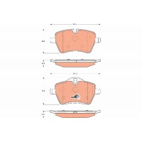 GDB1712 TRW КомплеК т гальмівних колодок, дискове гальмо