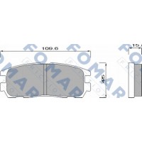 FO 621481 FOMAR Friction Комплект гальмівних колодок дисковий гальм