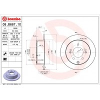 08.B667.11 BREMBO Гальмівний диск