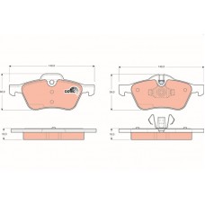 GDB1476 TRW Комплект гальмівних колодок дисковий гальм