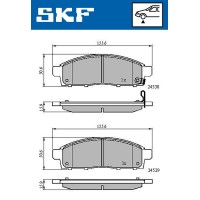 VKBP 80331 A SKF Комплект гальмівних колодок дисковий гальм