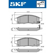 VKBP 80331 A SKF Комплект гальмівних колодок дисковий гальм