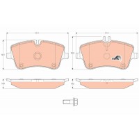 GDB1413 TRW Комплект гальмівних колодок дисковий гальм