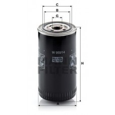 W 950/14 MANN-FILTER Масляний фільтр