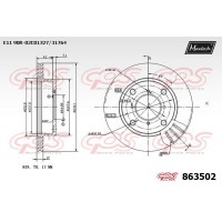863502 MAXTECH Гальмівний диск