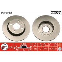 DF1748 TRW Гальмівний диск