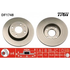 DF1748 TRW Гальмівний диск