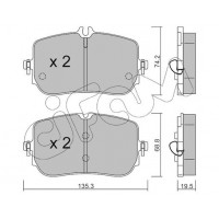 822-1268-0 CIFAM Комплект гальмівних колодок дисковий гальм