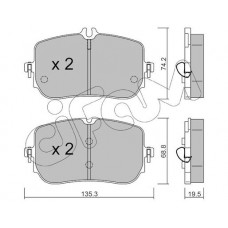 822-1268-0 CIFAM Комплект гальмівних колодок дисковий гальм