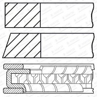 08-443000-00 GOETZE ENGINE Комплект поршневих кілець