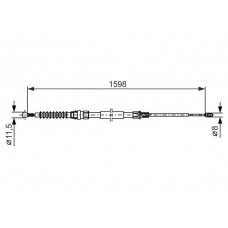 1 987 482 379 BOSCH Тросик, cтояночный тормоз