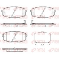 1038.12 REMSA КомплеК т гальмівних колодок, дискове гальмо
