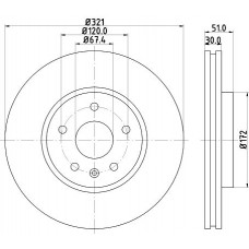 8DD 355 129-091 HELLA PAGID Гальмівний диск