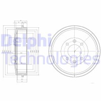 BF169 DELPHI Гальмівний барабан