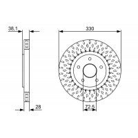 0 986 479 V85 BOSCH Гальмівний диск