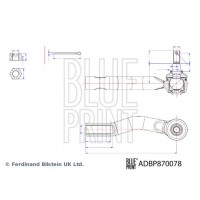 ADBP870078 BLUE PRINT Наконечник поперечної кермової тяги