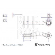ADBP870078 BLUE PRINT Наконечник поперечної кермової тяги