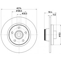 8DD 355 123-421 HELLA PAGID Гальмівний диск