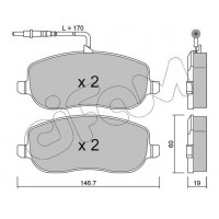 822-530-0 CIFAM Комплект гальмівних колодок дисковий гальм