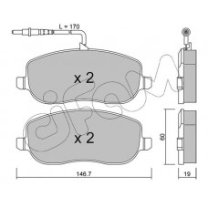 822-530-0 CIFAM Комплект гальмівних колодок дисковий гальм