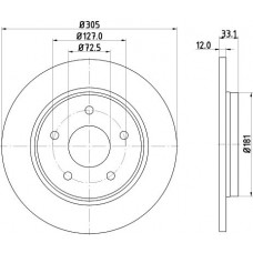 8DD 355 115-801 HELLA Гальмівний диск