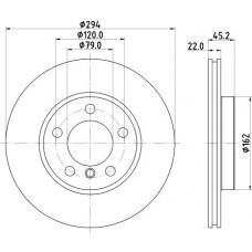 8DD 355 122-931 HELLA PAGID Гальмівний диск