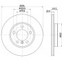 8DD 355 122-931 HELLA PAGID Гальмівний диск