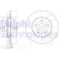 BG3663C DELPHI Гальмівний диск