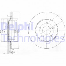BG3663C DELPHI Гальмівний диск