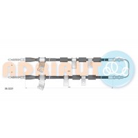 06.0201 ADRIAUTO Тросик, cтояночный тормоз