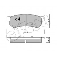 822-846-0 CIFAM Комплект гальмівних колодок дисковий гальм