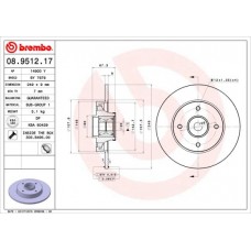 08.9512.17 BREMBO Гальмівний диск