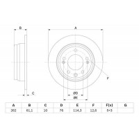 0 986 479 W64 BOSCH Гальмівний диск