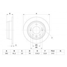 0 986 479 W64 BOSCH Гальмівний диск