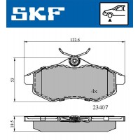 VKBP 80041 SKF КомплеК т гальмівних колодок, дискове гальмо