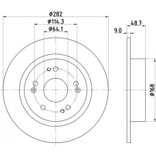 8DD 355 131-931 HELLA PAGID Гальмівний диск
