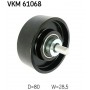 VKM 61068 SKF Паразитный / ведущий ролик, Поліклиновий ремінь
