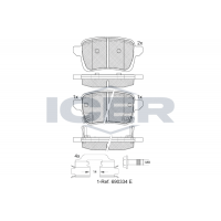 182170-208 ICER Комплект гальмівних колодок дисковий гальм