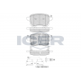 182170-208 ICER Комплект гальмівних колодок дисковий гальм
