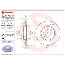 09.C174.11 BREMBO Гальмівний диск