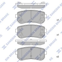 SP1187 Hi-Q Комплект гальмівних колодок дисковий гальм
