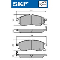 VKBP 80166 A SKF Комплект гальмівних колодок дисковий гальм