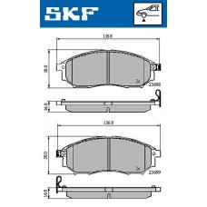 VKBP 80166 A SKF Комплект гальмівних колодок дисковий гальм