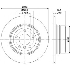 8DD 355 119-201 HELLA Гальмівний диск