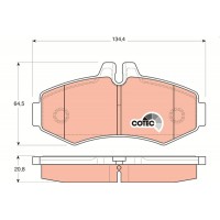 GDB1373 TRW Комплект гальмівних колодок дисковий гальм