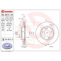 09.9574.41 BREMBO Гальмівний диск