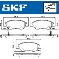 VKBP 80322 A SKF Комплект гальмівних колодок дисковий гальм