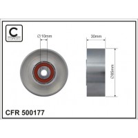 500177 CAFFARO Паразитный / ведущий ролик, Поліклиновий ремінь