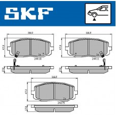 VKBP 80256 A SKF Комплект гальмівних колодок дисковий гальм