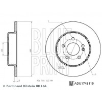 ADU1743119 BLUE PRINT Гальмівний диск
